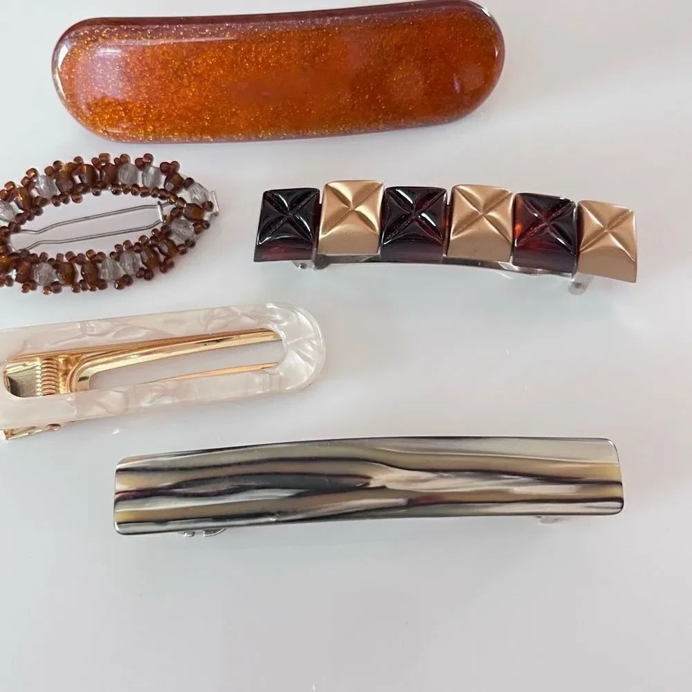 Vintage French Hair Barrettes Lot